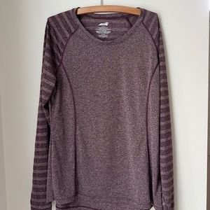 Maroon Athletic Long Sleeve Shirt